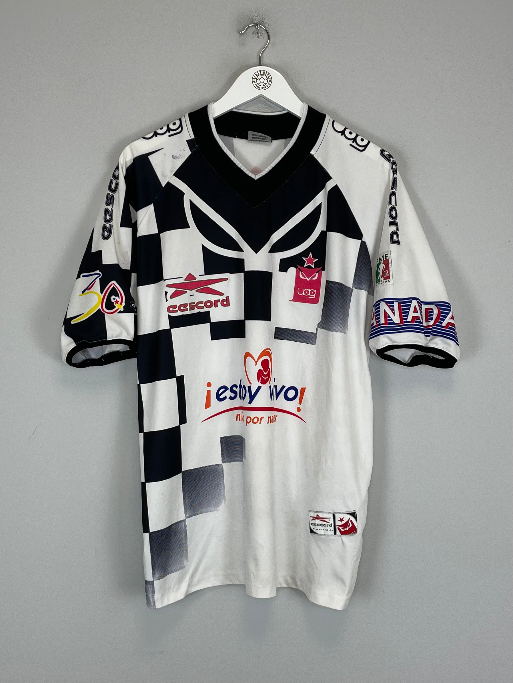 Shop 2000/01 TECOS FC #8 AWAY SHIRT (L) EESCORD, classic football shirts, vintage football shirts & retro soccer jerseys at Cult Kits