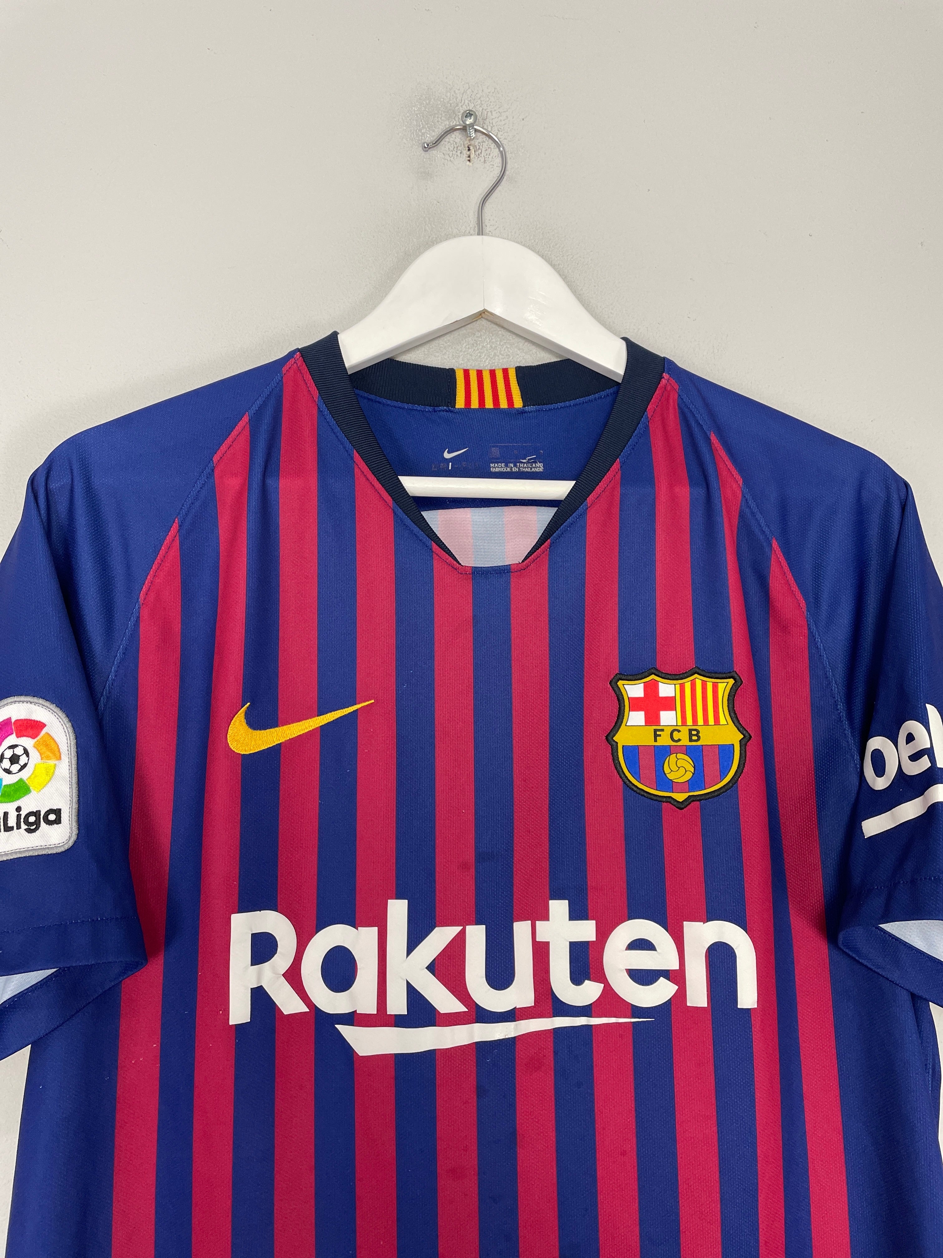 Shop 2018/19 BARCELONA MESSI #10 HOME SHIRT (L) NIKE, classic football shirts, vintage football shirts & retro soccer jerseys at Cult Kits