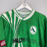 1994/95 BIRMINGHAM GRASSHOPPERS #2 *SQUAD SIGNED* HOME SHIRT (XL) PUMA