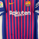 Shop 2018/19 BARCELONA MESSI #10 HOME SHIRT (L) NIKE, classic football shirts, vintage football shirts & retro soccer jerseys at Cult Kits