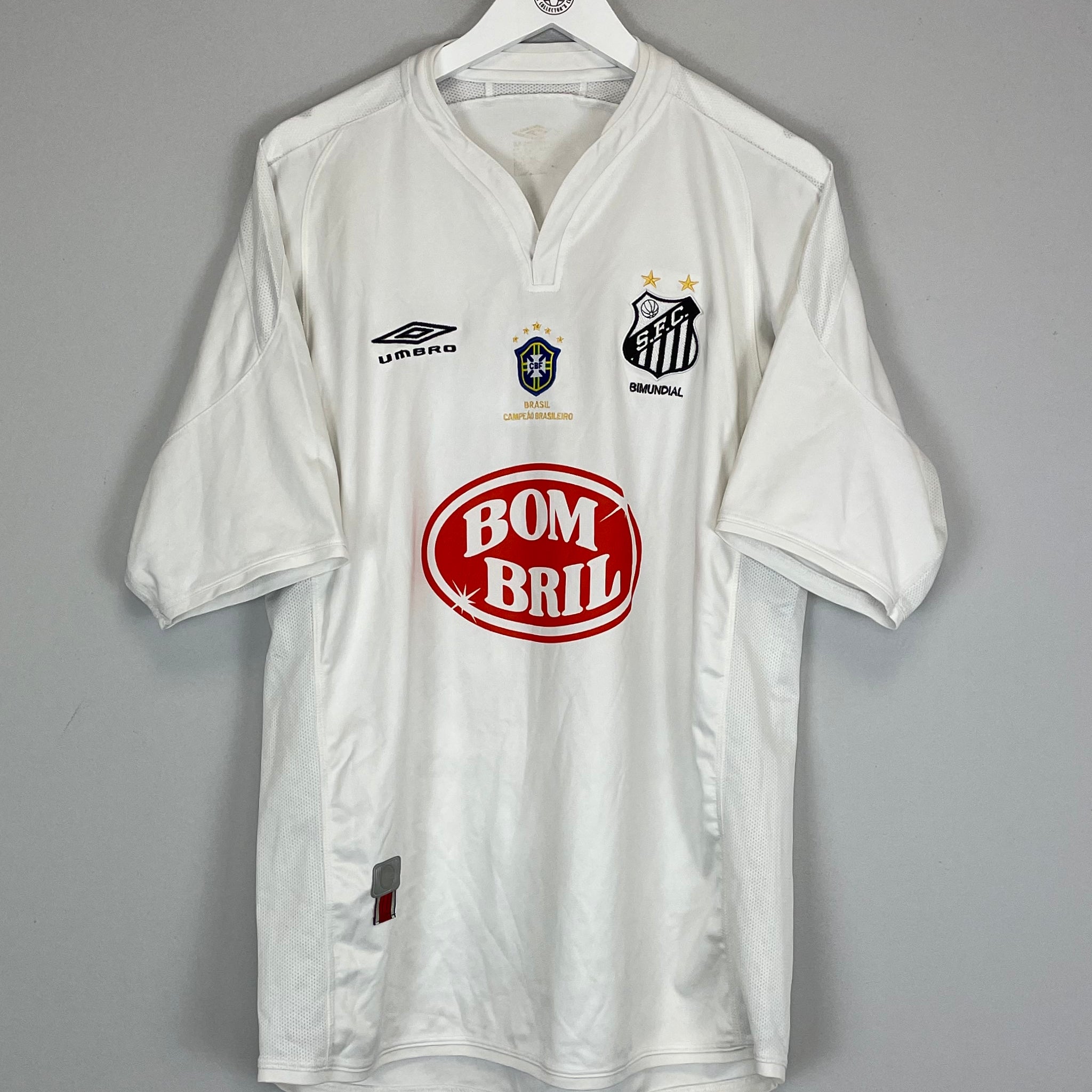 Shop 2003 SANTOS #10 HOME SHIRT (XL) UMBRO, classic football shirts, vintage football shirts & retro soccer jerseys at Cult Kits