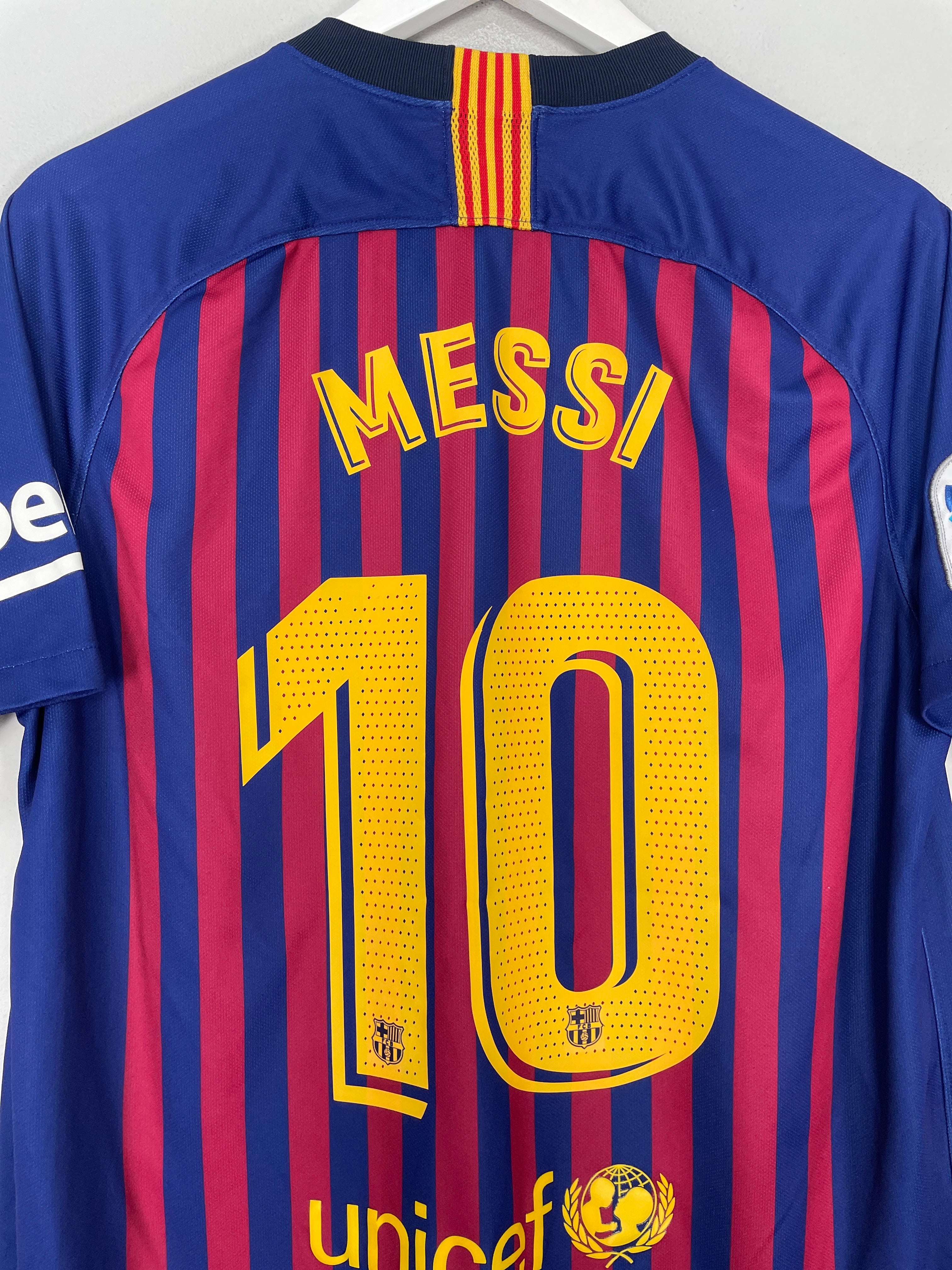 Shop 2018/19 BARCELONA MESSI #10 HOME SHIRT (L) NIKE, classic football shirts, vintage football shirts & retro soccer jerseys at Cult Kits