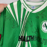 1994/95 BIRMINGHAM GRASSHOPPERS #2 *SQUAD SIGNED* HOME SHIRT (XL) PUMA