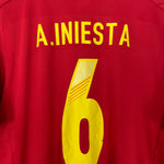 Shop 2011/12 SPAIN A.INIESTA #6 HOME SHIRT (L) ADIDAS, classic football shirts, vintage football shirts & retro soccer jerseys at Cult Kits
