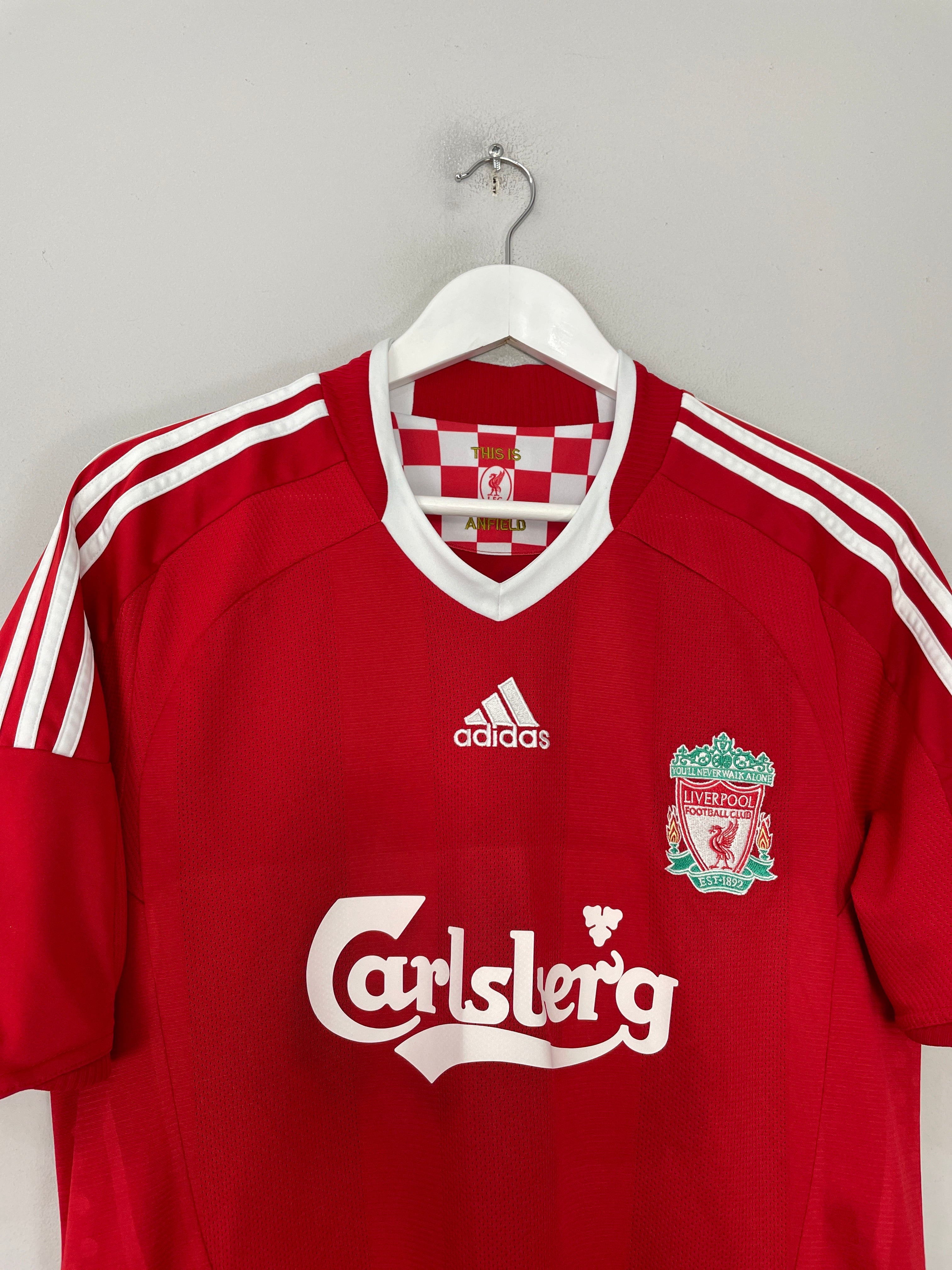 Shop 2008/10 LIVERPOOL GERRARD #8 HOME SHIRT (M) ADIDAS, classic football shirts, vintage football shirts & retro soccer jerseys at Cult Kits
