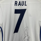 Shop 2016/17 REAL MADRID RAUL #7 *SIGNED* HOME SHIRT (M) ADIDAS, classic football shirts, vintage football shirts & retro soccer jerseys at Cult Kits