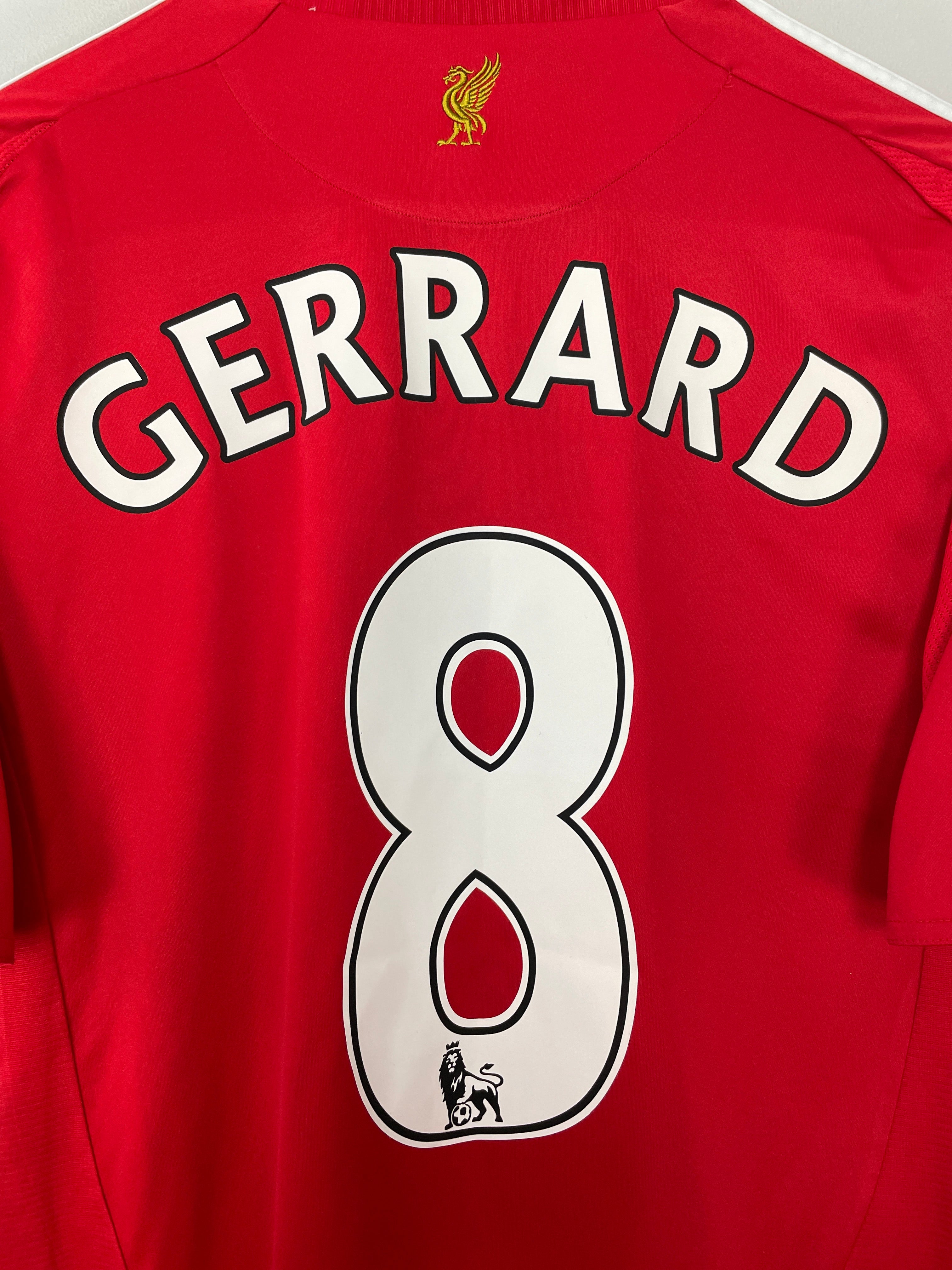 Shop 2008/10 LIVERPOOL GERRARD #8 HOME SHIRT (M) ADIDAS, classic football shirts, vintage football shirts & retro soccer jerseys at Cult Kits