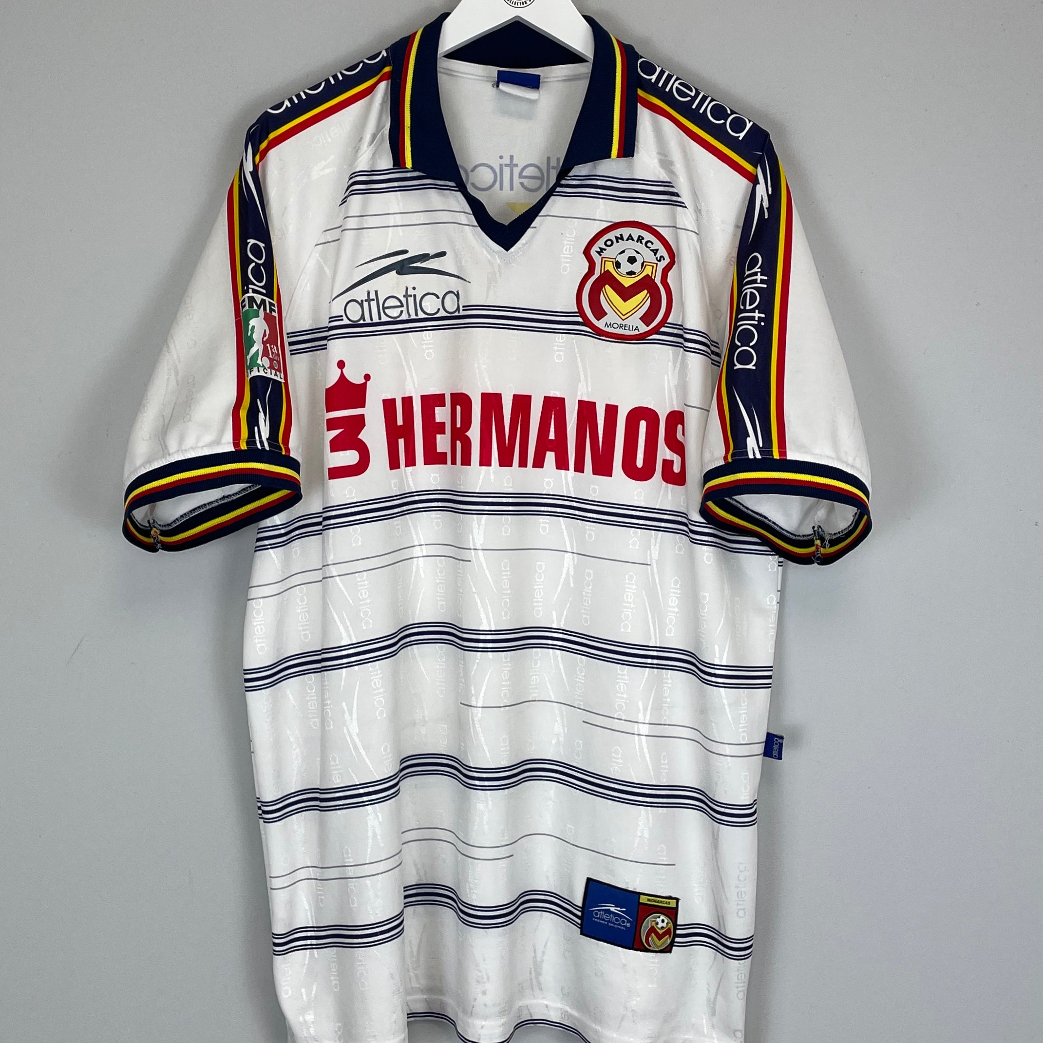 Shop 1997/98 MONARCAS MORELIA AWAY SHIRT (XL) ATLETICA, classic football shirts, vintage football shirts & retro soccer jerseys at Cult Kits