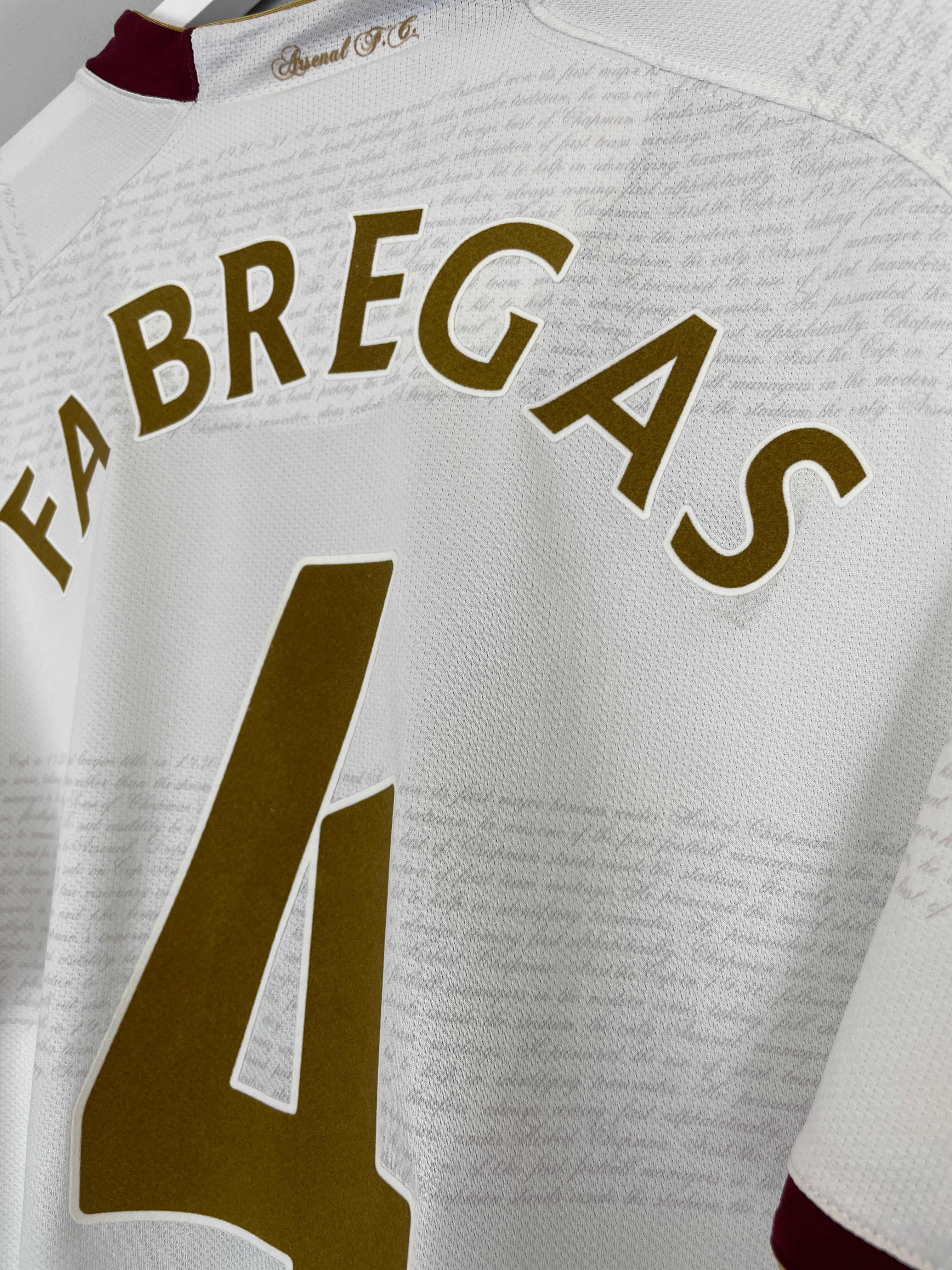 Shop 2007/08 ARSENAL FABREGAS #4 AWAY SHIRT (XL) NIKE, classic football shirts, vintage football shirts & retro soccer jerseys at Cult Kits