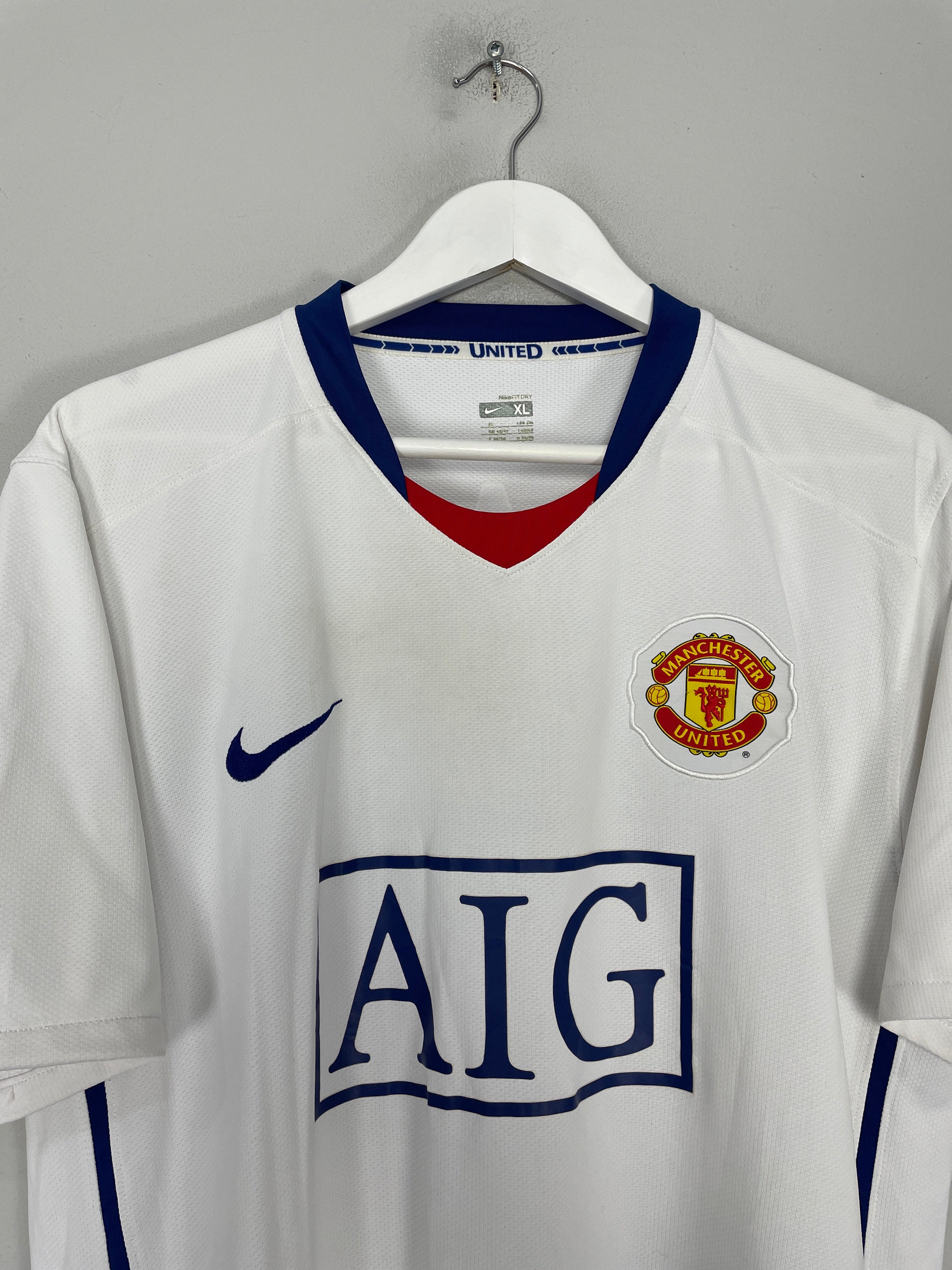 Shop 2008/09 MANCHESTER UNITED RONALDO #7 AWAY SHIRT (XL) NIKE, classic football shirts, vintage football shirts & retro soccer jerseys at Cult Kits