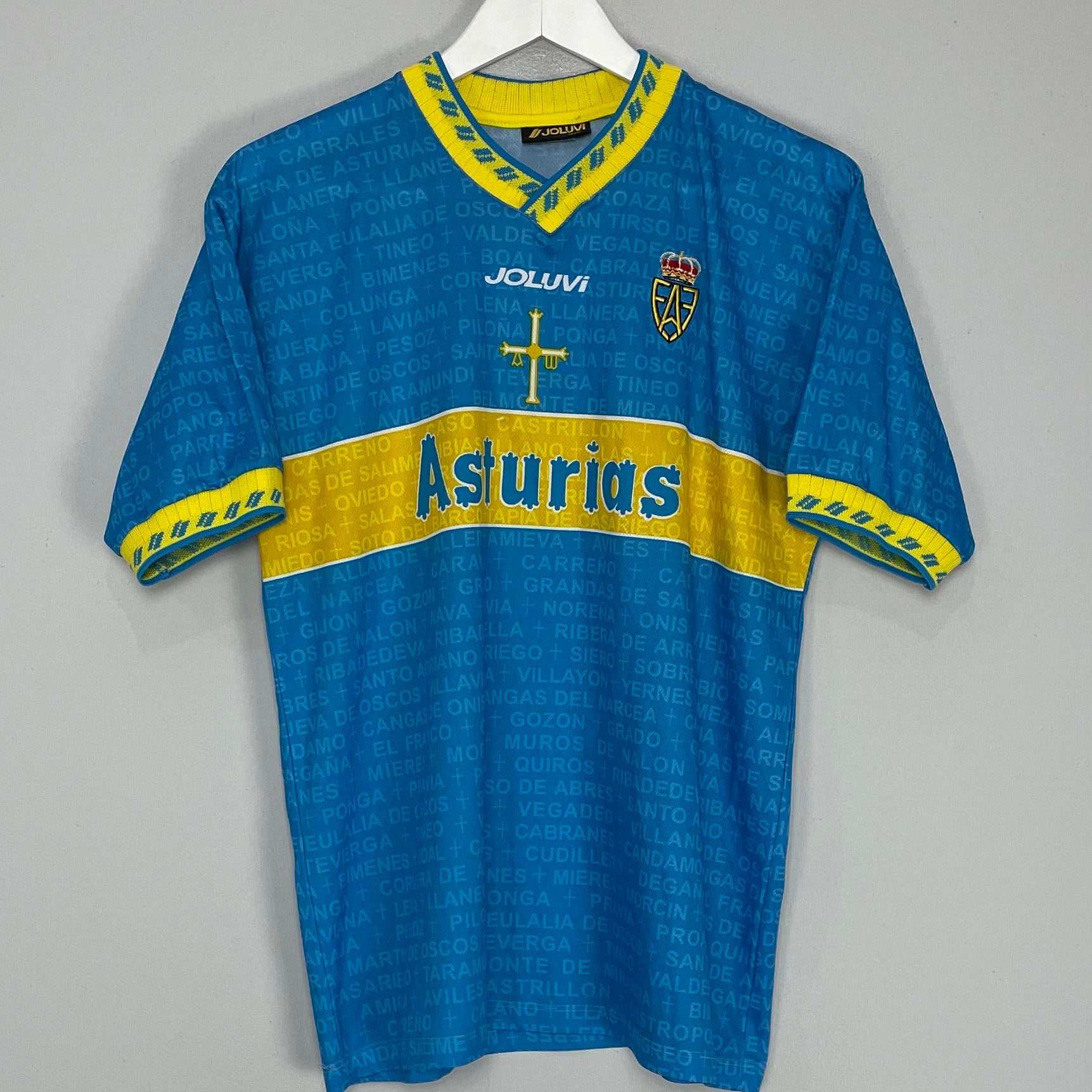 Shop 2000/01 ASTURIAS HOME SHIRT (M) JOLUVI, classic football shirts, vintage football shirts & retro soccer jerseys at Cult Kits