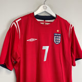 Shop 2004/06 ENGLAND BECKHAM #7 HOME SHIRT (L) UMBRO, classic football shirts, vintage football shirts & retro soccer jerseys at Cult Kits