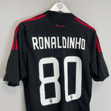Shop 2008/09 AC MILAN RONALDINHO #80 THIRD SHIRT (M) ADIDAS, classic football shirts, vintage football shirts & retro soccer jerseys at Cult Kits