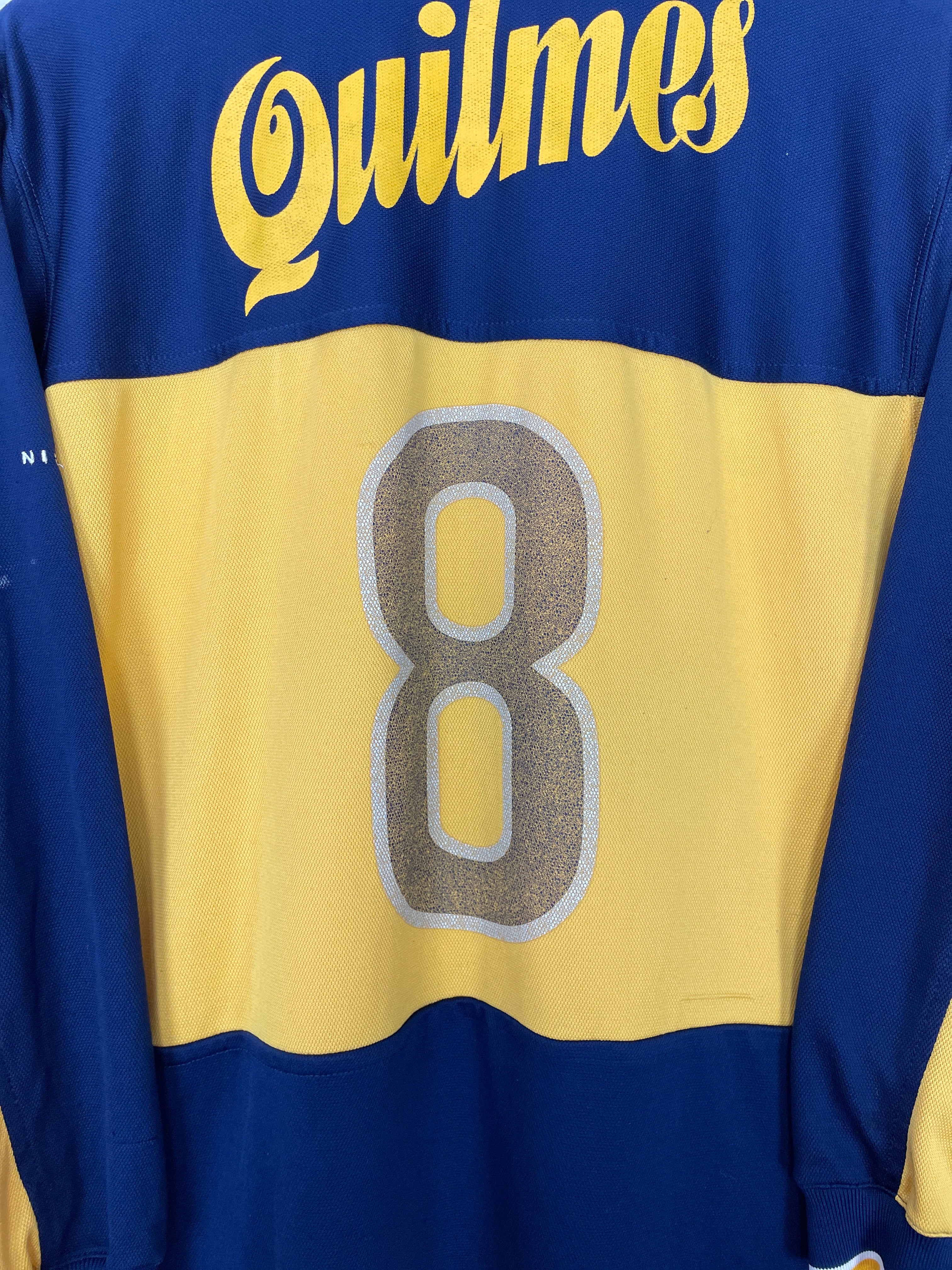Shop 1998/00 BOCA JUNIORS #8 L/S HOME SHIRT (L) NIKE, classic football shirts, vintage football shirts & retro soccer jerseys at Cult Kits
