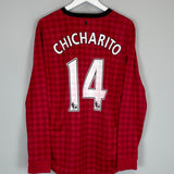 2012/13 MANCHESTER UNITED CHICHARITO #14 L/S HOME SHIRT (L) NIKE