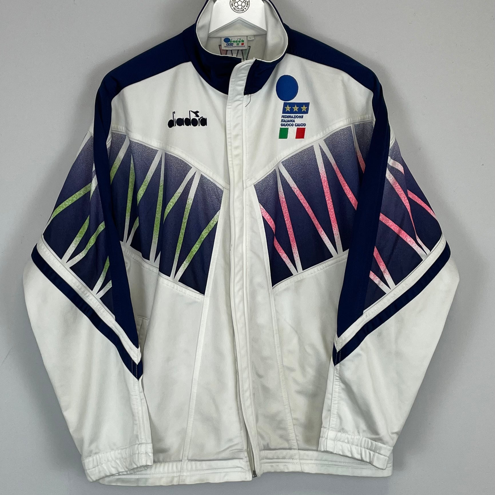 Shop 1994 ITALY TRACK JACKET (L) DIADORA, classic football shirts, vintage football shirts & retro soccer jerseys at Cult Kits