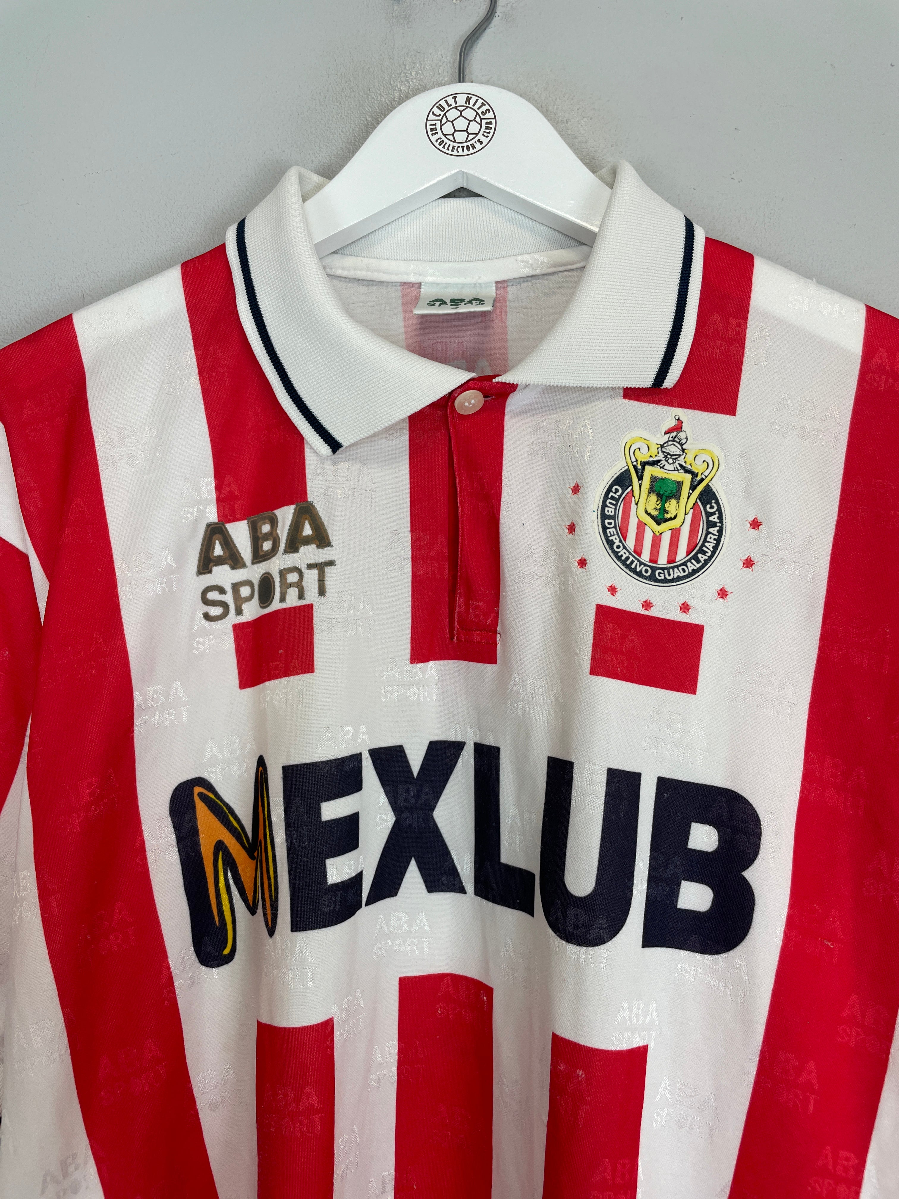 Shop 1995/96 CHIVAS GUADALAJARA HOME SHIRT (L) ABA SPORTS, classic football shirts, vintage football shirts & retro soccer jerseys at Cult Kits