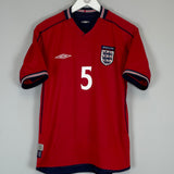 2002/04 ENGLAND FERDINAND #5 AWAY SHIRT (S) UMBRO