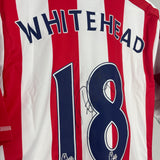 2012/13 STOKE CITY WHITEHEAD #18 *MATCH ISSUE + SIGNED* HOME SHIRT (M) ADIDAS