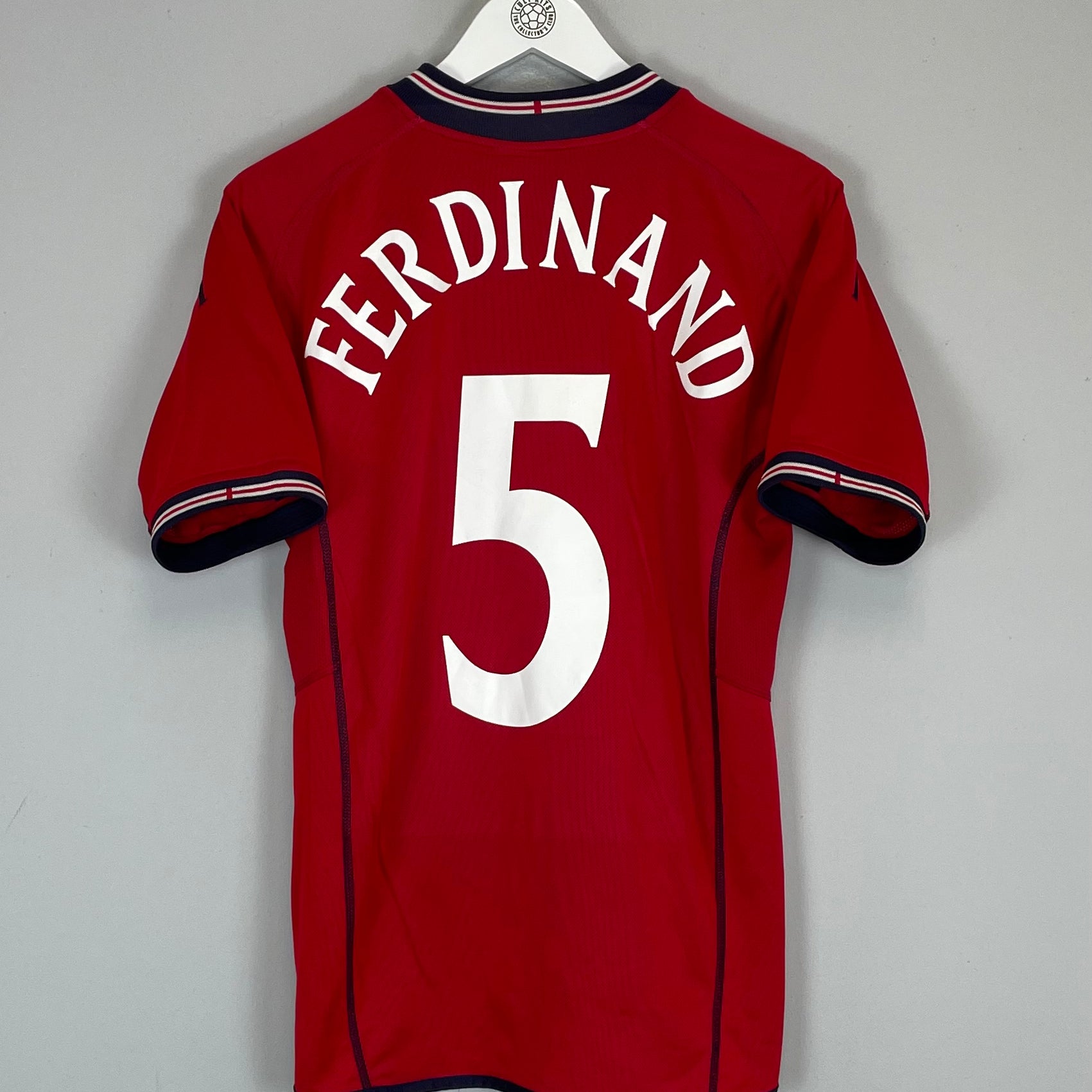 Shop 2002/04 ENGLAND FERDINAND #5 AWAY SHIRT (S) UMBRO, classic football shirts, vintage football shirts & retro soccer jerseys at Cult Kits