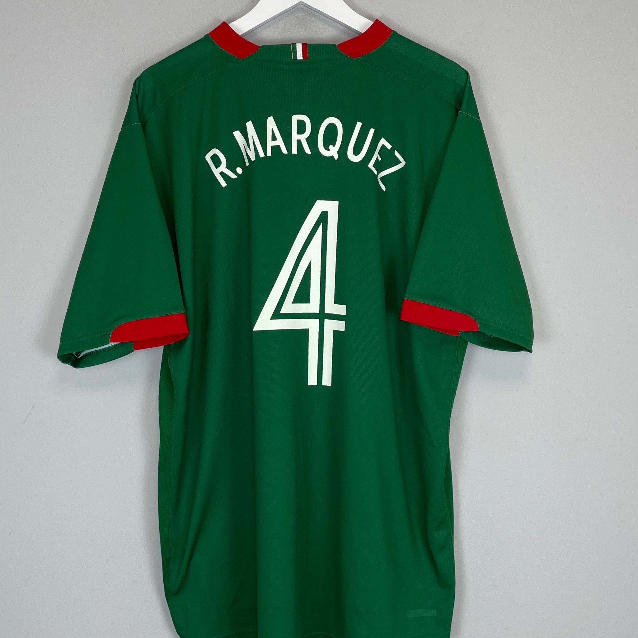 Shop 2006/07 MEXICO R.MARQUEZ #4 HOME SHIRT (XXL) NIKE, classic football shirts, vintage football shirts & retro soccer jerseys at Cult Kits