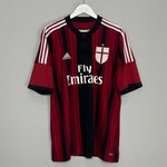 Shop 2014/15 AC MILAN HOME SHIRT (XL) ADIDAS, classic football shirts, vintage football shirts & retro soccer jerseys at Cult Kits