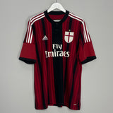 Shop 2014/15 AC MILAN HOME SHIRT (XL) ADIDAS, classic football shirts, vintage football shirts & retro soccer jerseys at Cult Kits
