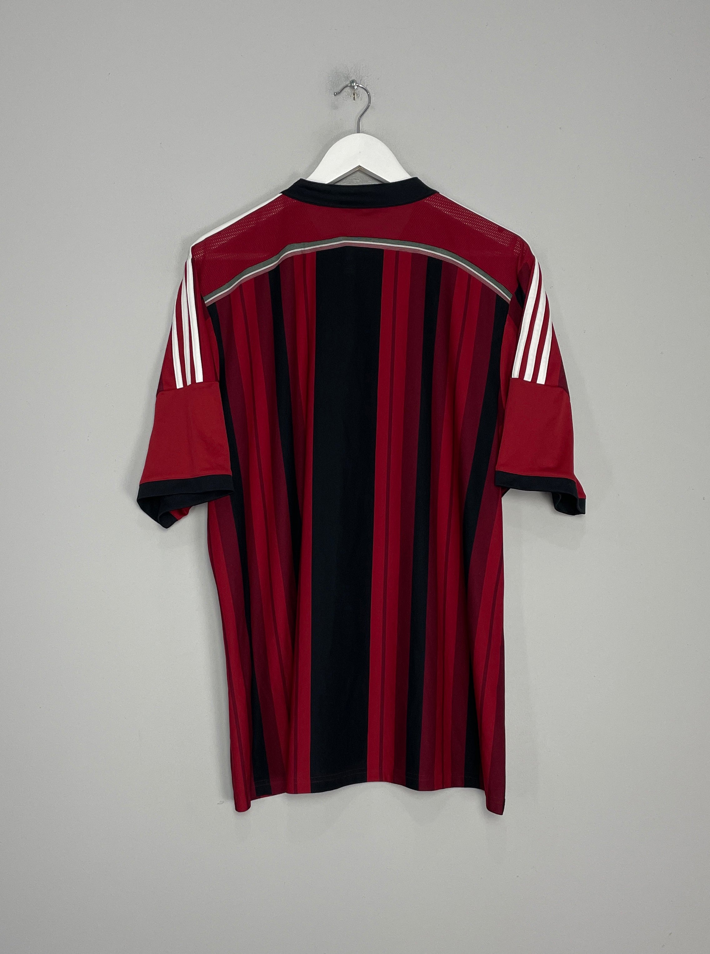 Shop 2014/15 AC MILAN HOME SHIRT (XL) ADIDAS, classic football shirts, vintage football shirts & retro soccer jerseys at Cult Kits