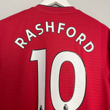 2018/19 MANCHESTER UNITED RASHFORD #10 HOME SHIRT (M) ADIDAS