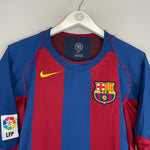 Buy 2004/05 BARCELONA RONALDINHO 10 HOME SHIRT (L) NIKE ~ Free worldwide shipping available ~ Authentic Vintage Football Shirts from Cult Kits