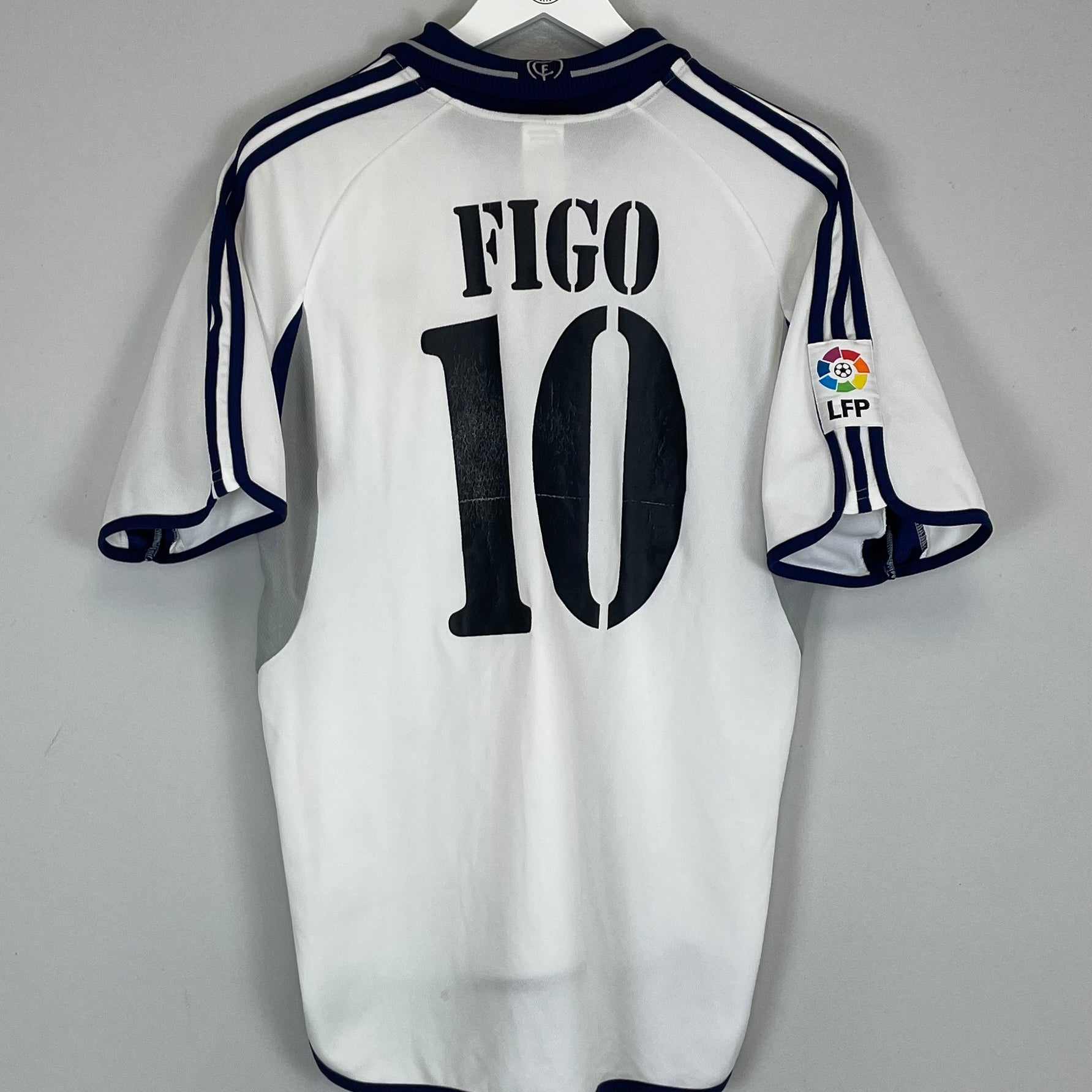 Shop 2000/01 REAL MADRID FIGO #10 HOME SHIRT (M) ADIDAS, classic football shirts, vintage football shirts & retro soccer jerseys at Cult Kits