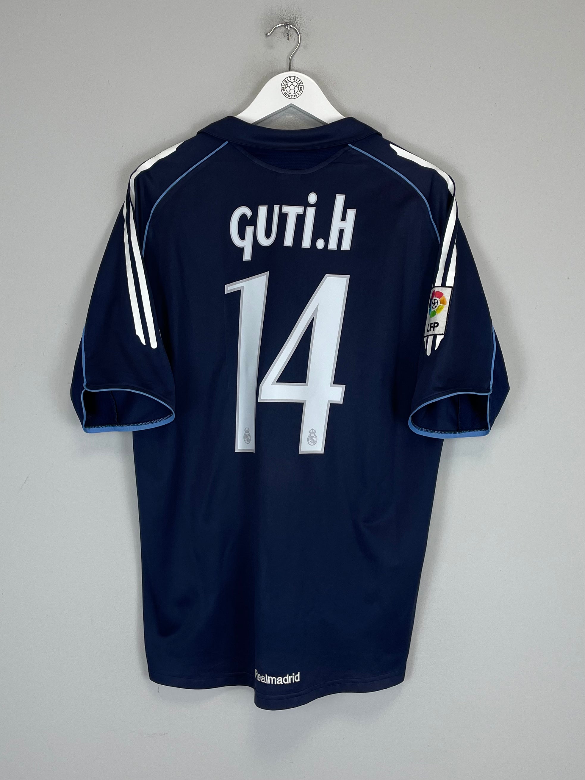 Shop 2005/06 REAL MADRID GUTI #14 AWAY SHIRT (L) ADIDAS, classic football shirts, vintage football shirts & retro soccer jerseys at Cult Kits