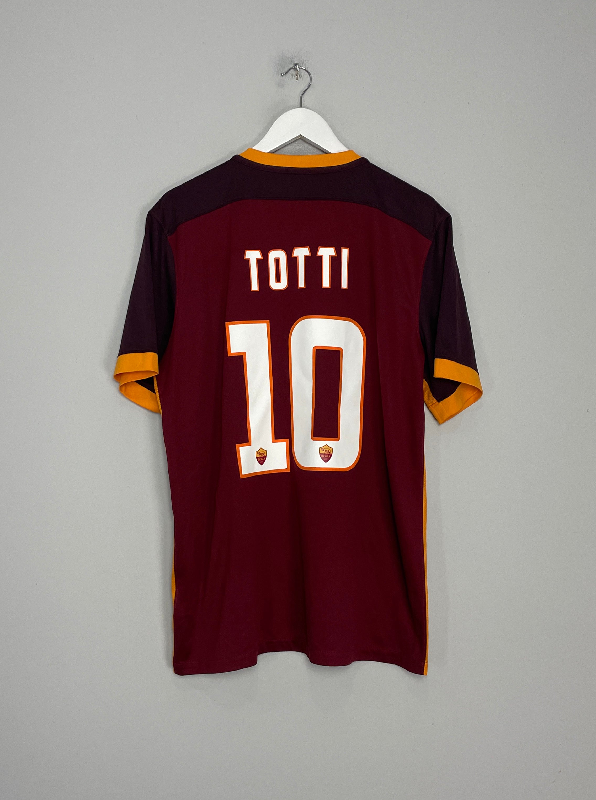 Shop 2015/16 ROMA TOTTI #10 HOME SHIRT (XL) NIKE, classic football shirts, vintage football shirts & retro soccer jerseys at Cult Kits
