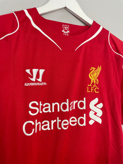 2014/15 LIVERPOOL STERLING #31 *SIGNED* HOME SHIRT (M) WARRIOR
