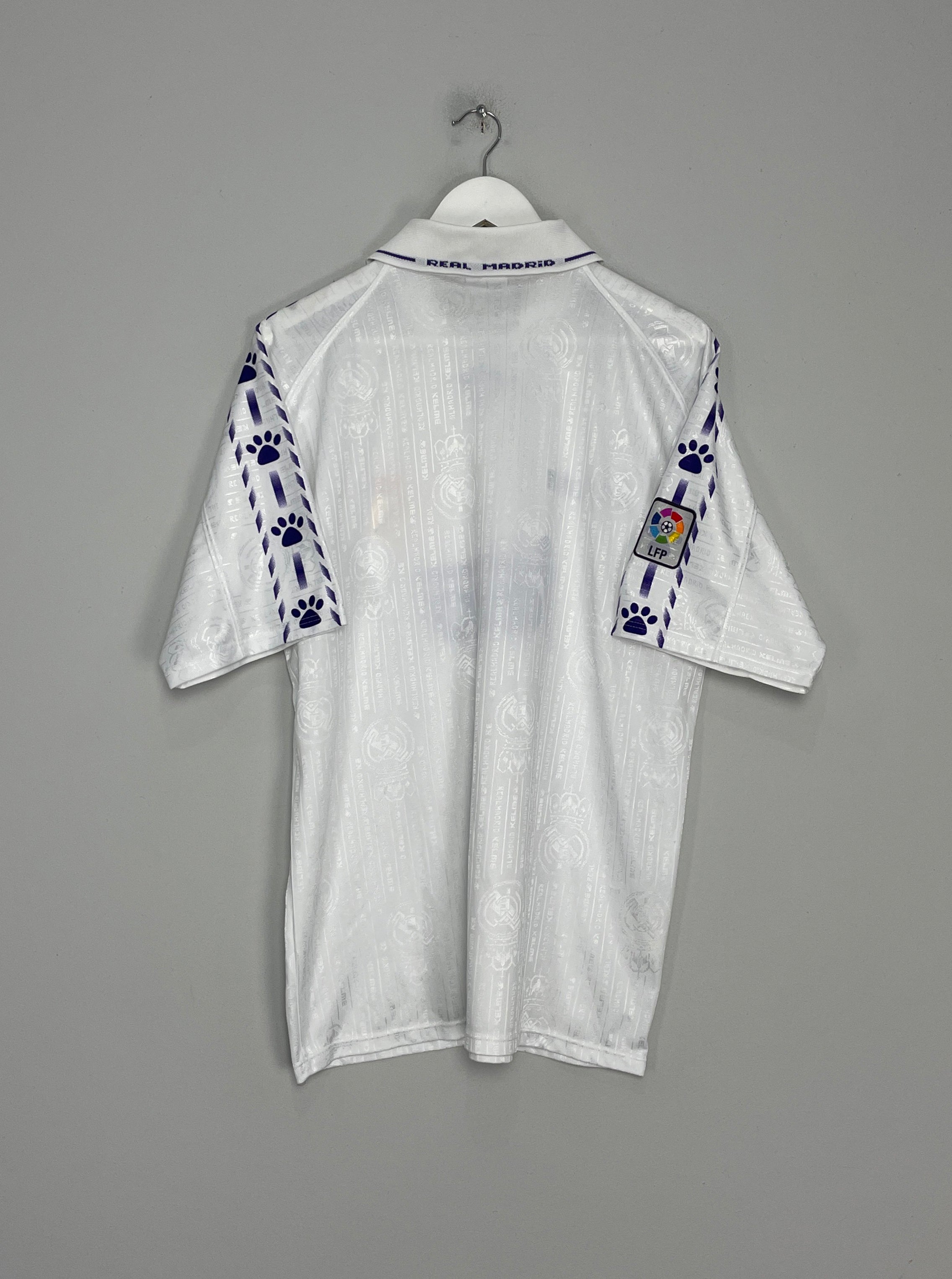 Shop 1996/97 REAL MADRID HOME SHIRT (M) KELME, classic football shirts, vintage football shirts & retro soccer jerseys at Cult Kits