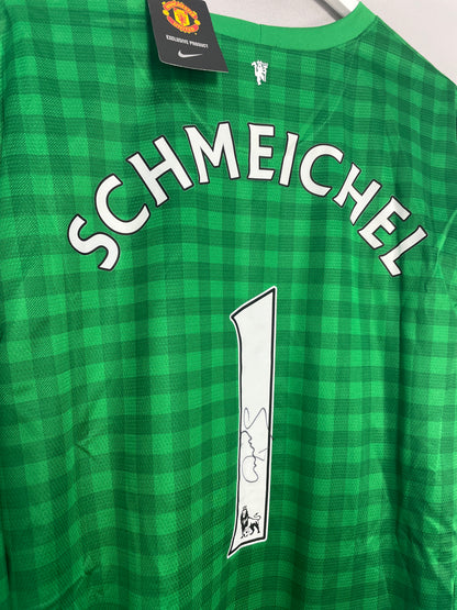 2012/13 MANCHESTER UNTED SCHMEICHEL #1 *SIGNED* BNWT GK SHIRT (XXL) NIKE