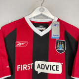 2003/04 MANCHESTER CITY SUN #17 *BNWT* AWAY SHIRT (M) REEBOK