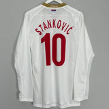 Shop 2009/10 SERBIA STANKOVIC #10 *PLAYER ISSUE* L/S AWAY SHIRT (L) NIKE, classic football shirts, vintage football shirts & retro soccer jerseys at Cult Kits