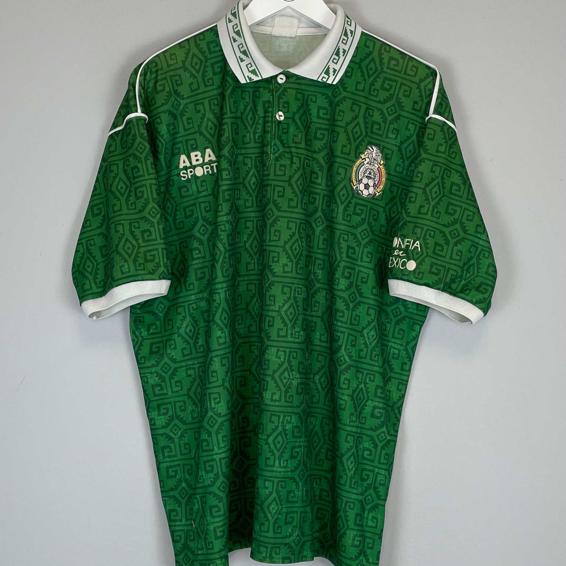 Shop 1995/96 MEXICO #12 HOME SHIRT (XL) ABA SPORT, classic football shirts, vintage football shirts & retro soccer jerseys at Cult Kits