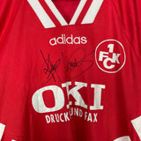 1994/95 KAISERSLAUTERN KADLEC #5 *SIGNED* L/S HOME SHIRT (L) ADIDAS