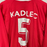 1994/95 KAISERSLAUTERN KADLEC #5 *SIGNED* L/S HOME SHIRT (L) ADIDAS