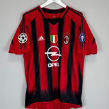 2004/05 AC MILAN SEEDORF #20 PLAYER ISSUE C/L HOME SHIRT (XL) ADIDAS