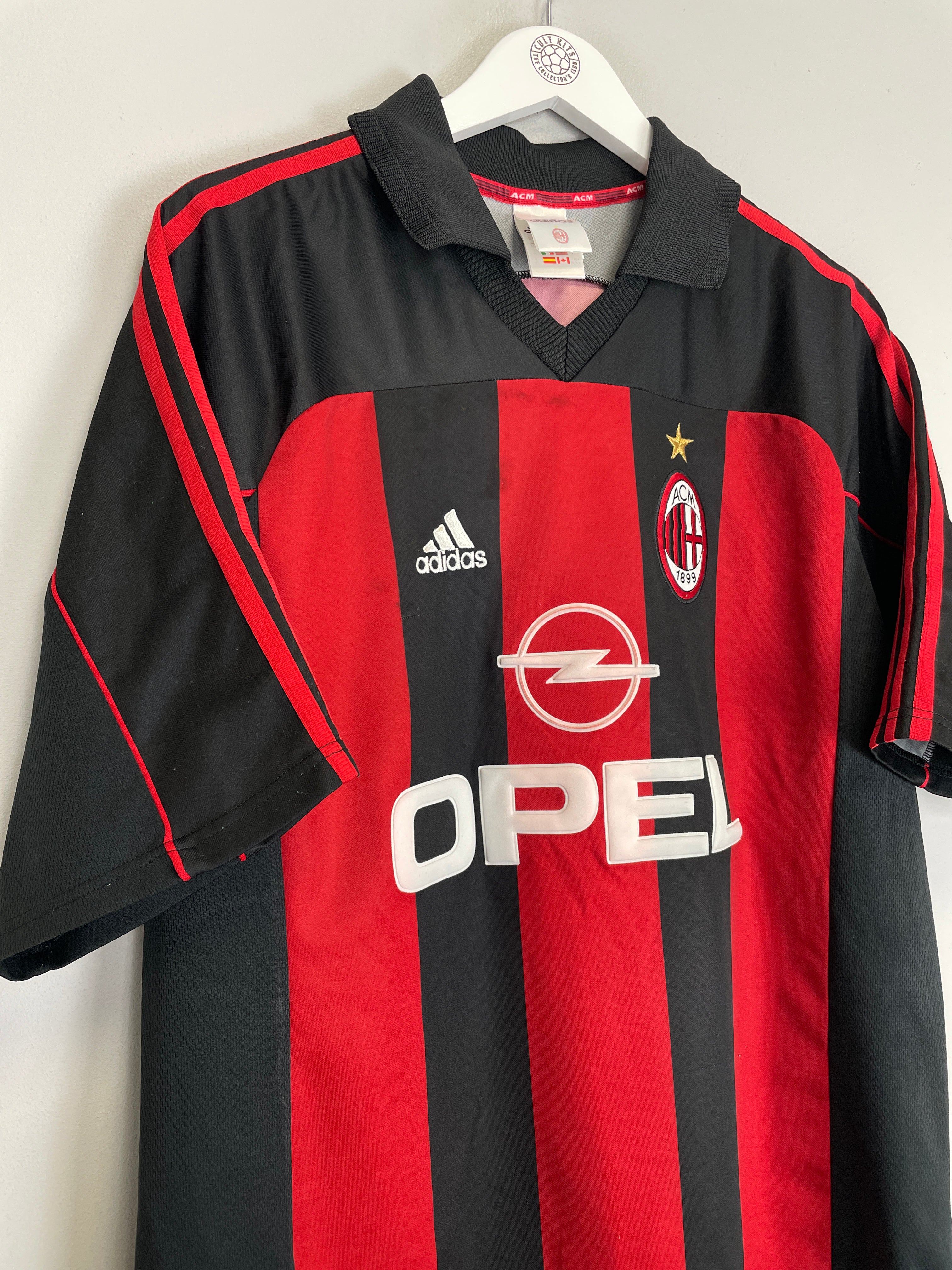 Shop 2000/02 AC MILAN SHEVCHENKO #7 HOME SHIRT (XL) ADIDAS, classic football shirts, vintage football shirts & retro soccer jerseys at Cult Kits