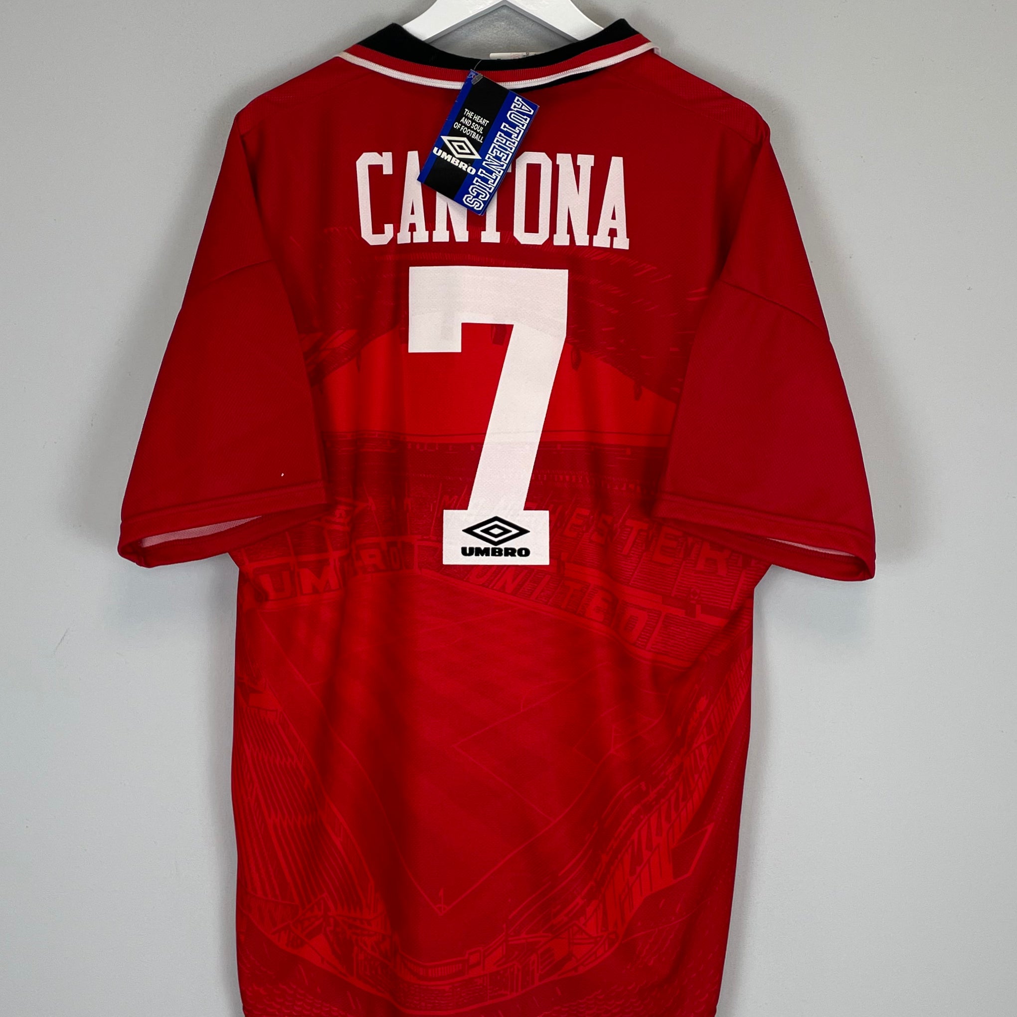 Shop 1994/95 MANCHESTER UNITED CANTONA #7 *BNWT* HOME SHIRT (XL) UMBRO, classic football shirts, vintage football shirts & retro soccer jerseys at Cult Kits