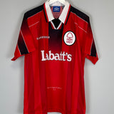 Shop 1996/97 NOTTINGHAM FOREST VAN HOOIJDONK #15 *MINT* HOME SHIRT (L) UMBRO, classic football shirts, vintage football shirts & retro soccer jerseys at Cult Kits