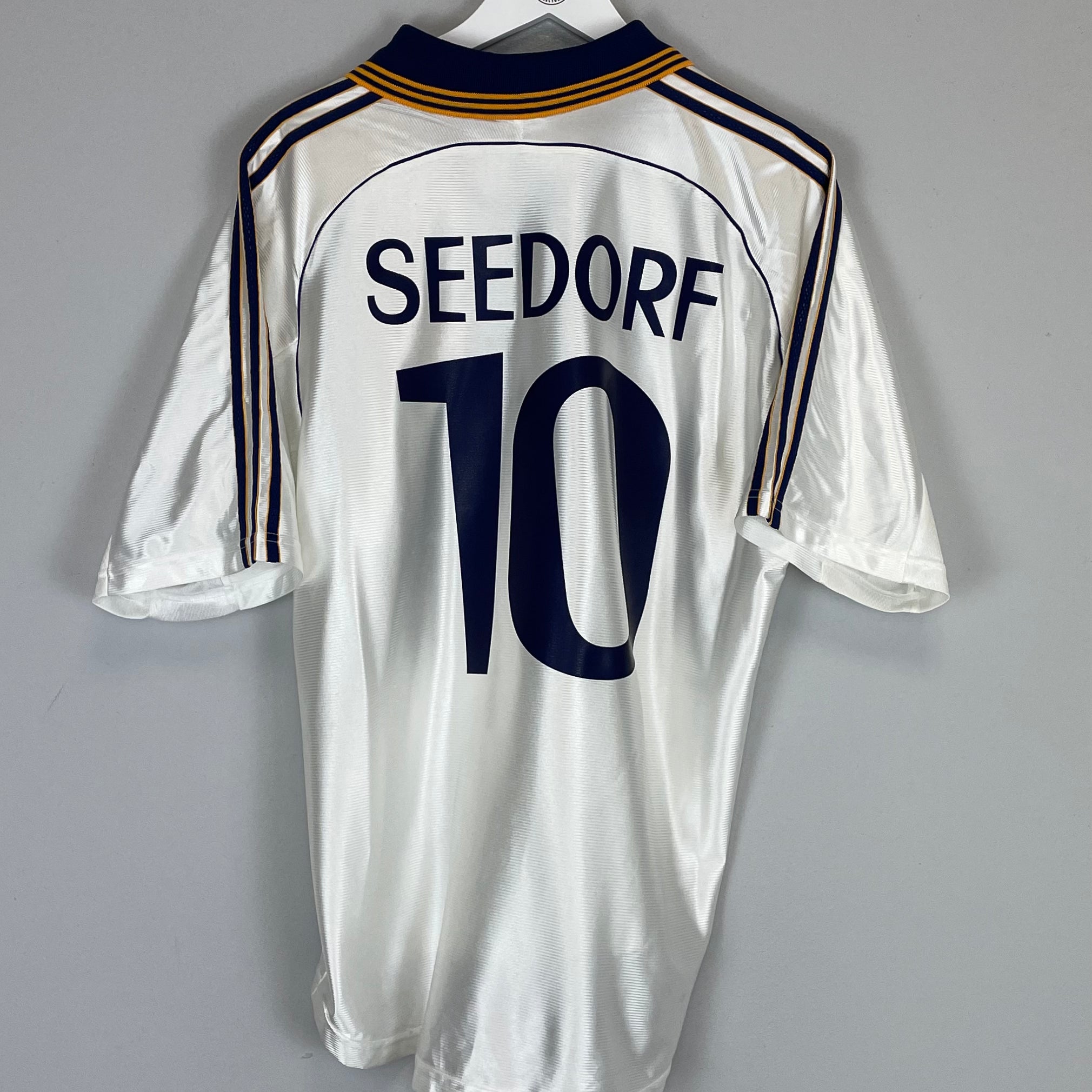 Shop 1998/99 REAL MADRID SEEDORF #10 HOME SHIRT (M) ADIDAS, classic football shirts, vintage football shirts & retro soccer jerseys at Cult Kits
