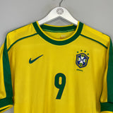 1998/00 BRAZIL RONALDO #9 *CUSTOMISED* HOME SHIRT (S*) NIKE