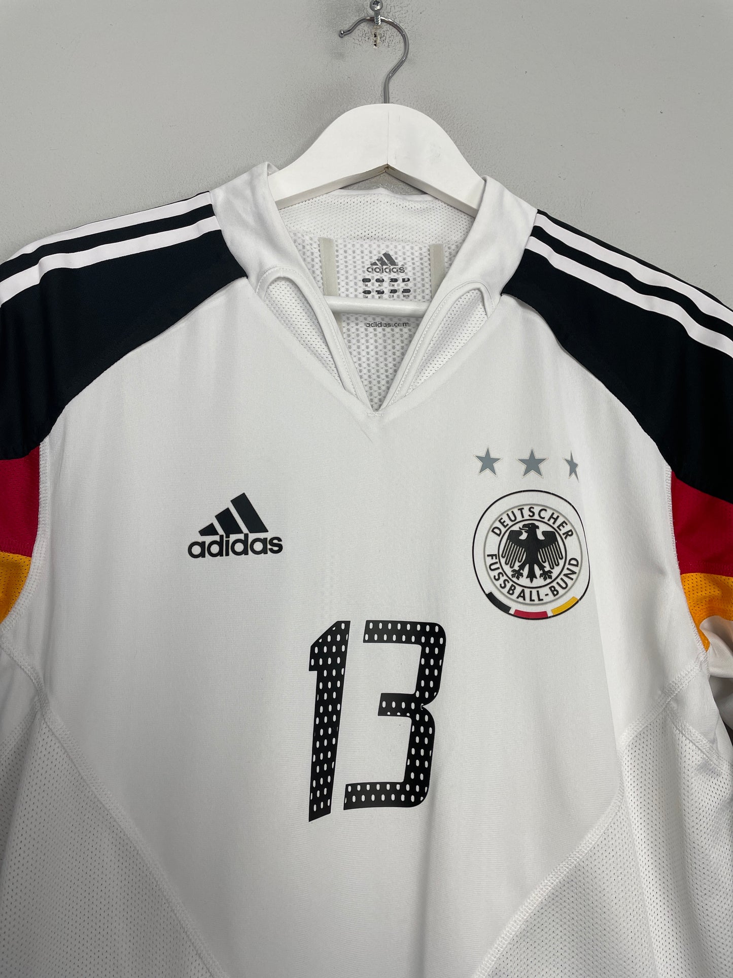 2004/05 GERMANY BALLACK #13 *PLAYER ISSUE* L/S HOME SHIRT (M) ADIDAS
