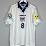 1995/97 ENGLAND GASCOIGNE #8 HOME SHIRT (L) UMBRO