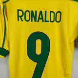 1998/00 BRAZIL RONALDO #9 *CUSTOMISED* HOME SHIRT (S*) NIKE